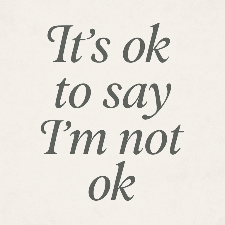 It’s Okay to Say “I’m Not Okay”: Mental and Emotional Health – 1/3